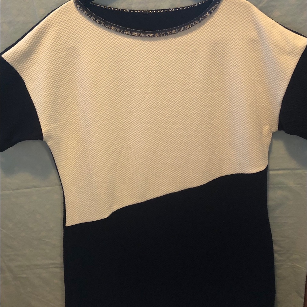 NWT Navy and white dress, Sz L - Picture 3 of 12